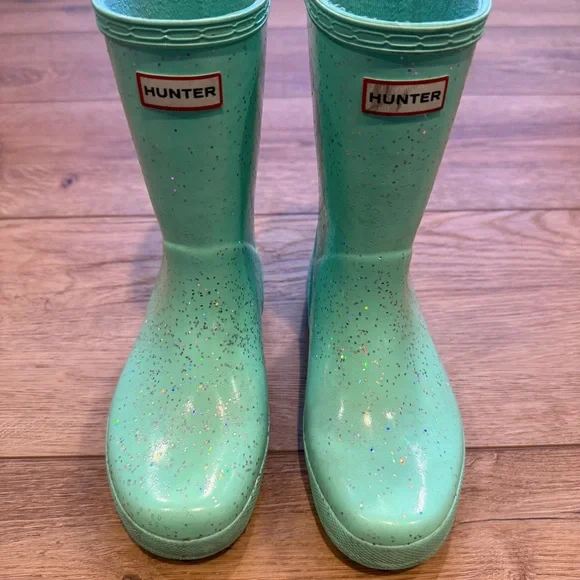 Hunter Kids Original Classic Giant Glitter Rain Boots, size 3 - Picture 2 of 9